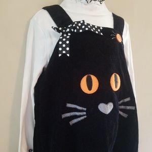 Girls sz 4 Bonnie Jean Halloween Black Cat dress,